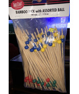 table craft bamboo pics with assorted balls - $6.81