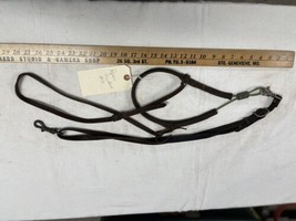 Vintage Leather Tie Down Covered Cable Bosal With Head Stall HS5 - £11.61 GBP