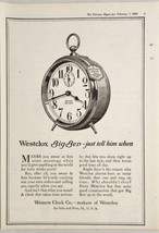 1920 Print Ad Westclox Big Ben Alarm Clocks Western Co La Salle &amp; Peru,Illinois - £14.11 GBP