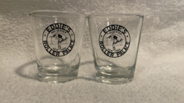 EDDIES ROLLER PALACE SKATING RINK ROCHESTER NEW YORK SHOT GLASSES LOT OF 2 - £8.56 GBP
