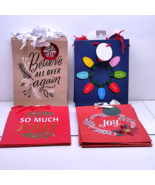 Hallmark Happy Holidays Assorted Gift Paper Bag 8&quot; X 4&quot; x 10&quot; Lot of 24 - $54.46 CAD