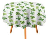 Green Leaf Shamrock Tablecloth Round Kitchen Dining for Table Cover Deco... - £12.86 GBP+
