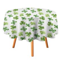 Green Leaf Shamrock Tablecloth Round Kitchen Dining for Table Cover Decor Home - £12.77 GBP+