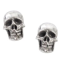 Mortaurium Detailed Skulls Surg Steel Post Studs Earrings E342 Alchemy G... - $16.95
