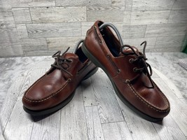 Dockers Boat Shoes Men 10M Castaway Loafers Brown Leather  SlipOn 2 Eye ... - $513.34 MXN