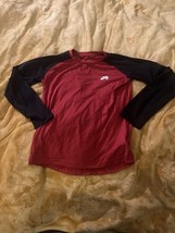 Nike SB Dri Fit Red Black Long Sleeve Shirt Size Large - $10.90