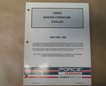 1984-1994 Force Hors-Bord Service Littérature Catalogue Bateau 90-826290 - $22.94