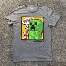 Old Navy Minecraft Graphic T-shirt Tee (M) Medium Gray Unisex - €7,70 EUR