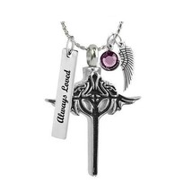 Double Dragon Cross Pendant Urn - Love Charms™ Option - £23.41 GBP