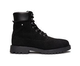 Stivale vegan montagna nero caviglia con fodera calda in cotone bio tras... - $115.54