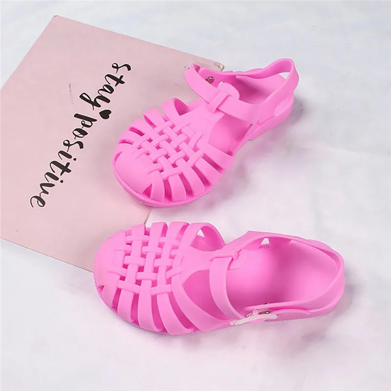 Summer Children Sandals Baby Girls  Soft Non-slip  Shoes Kids Candy Jelly Beach  - £99.85 GBP