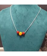 Natural Barrel Beeswax Amber &amp; Ox Blood Nanhong Agate Round Beads SL331 - $138.30