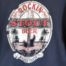 Rockin Stout Beer T-Shirt Size XL Graphic Tee Short Sleeve Black With Logo Beer - £5.75 GBP