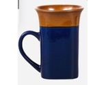 1 Royal Norfolk Square 2-Tone Flared-Rim Stoneware Mug 14 oz Blue/Brown - $11.68