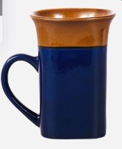 1 Royal Norfolk Square 2-Tone Flared-Rim Stoneware Mug 14 oz Blue/Brown - £9.31 GBP