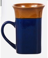 1 Royal Norfolk Square 2-Tone Flared-Rim Stoneware Mug 14 oz Blue/Brown - £9.13 GBP