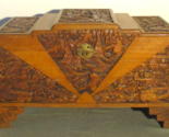 Antique Large Oriental Hand Carved Dragon Stepped Top Camphor Box - $1,187.01