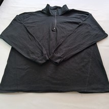 Hanes X-Temp Mock Neck 1/4 Zip Men&#39;s Black Cotton Sweatshirt Long Sleeve... - €10,07 EUR