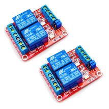 HiLetgo 2pcs DC 12V 2 Channel Relay Module with Isolated Optocoupler High and Lo - £14.22 GBP