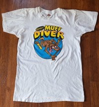 1974 Vintage Certified Muff Diver T-Shirt Original Transfer Lrg USA Made - £155.74 GBP