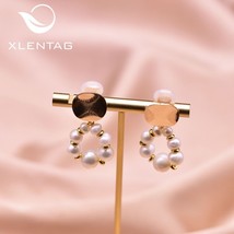 XlentAg Real Natural s Round Clip Dangle Earring For Girls Trendy Gifts For Wome - £18.55 GBP