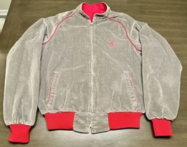 Vintage 90s Coca Cola Reversible Corduroy Full Zip Jacket Red Gray-Size Large - £63.71 GBP