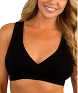 $20 Dynashape Intima Black Wireless Maternity/Nursing Surplice Bra Black... - $9.90