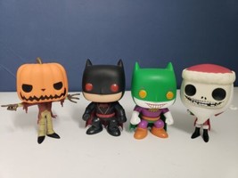 Funko POP! Lot of 4 Disney JACK THE PUMPKIN KING, Santa Jack, Batman, Joker - £15.56 GBP