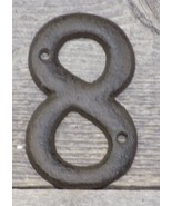 Rustic BROWN Cast Iron Metal House Numbers Street Address # Phone Number... - $112.23 MXN