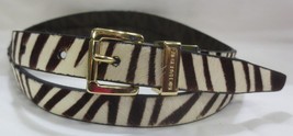 NWOT Michael Kors Reversable Belt Women’s Zebra print hair/brown logo - £27.53 GBP