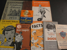 LOT OF (9) VINTAGE BOOKLETS, Etc.- Useful for Family Life- from 1922 to 1950’s ! - £14.50 GBP