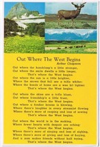 Postcard Poem Out Where The West Begins Arthur Chapman - $2.96