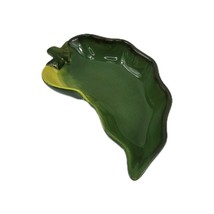 Salsa Dip Bowl Chili Pepper GREEN Jalapeno Serving Dish Clay Art La Mesa - $7.90