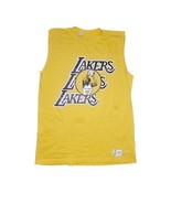 Vintage 80&#39;s Los Angeles LAKERS MacGregor Sand-Knit Cutoff T-shirt Mens ... - $53.36 CAD