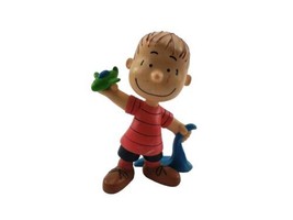 Charlie Brown&#39;s LINUS PVC Peanuts w Blue Blanket Airplane 3.25&quot; Figure - £3.87 GBP