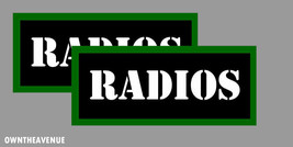 Radios Labels 3.5&quot; x 1.50&quot; stickers decals Ammo Storage (2PACK) - £1.99 GBP