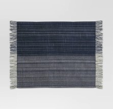 Threshold Dining Rectangular Blue Striped Cotton Place Mat  NEW with Tags - £3.65 GBP