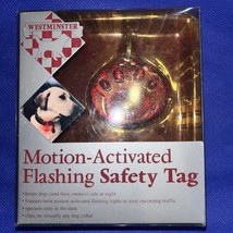 Motion Activated Flashing Night Safety Westminster Dog Tag Collar or Leash New - $12.16