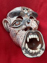 Mexican Fine Folk Art Ceramic Barro Brunido Ubaldo Famma Tastoane Mask - $150.00