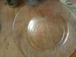 Clear Glass Embossed Coca Cola Salad or Dessert Plate 8” - $9.95