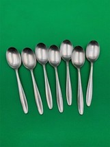 Set of 7 Gorham / Stegor Stainless Steel PACE Place / Dessert Spoons 7 1/8&quot; - £65.44 GBP