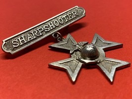 Circa 1930’s, Pre Wwii, Usmc, Sharpshooter, Qualification, Badge, Sterling - £75.78 GBP