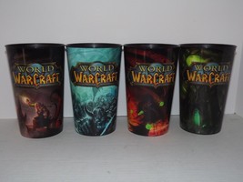 Complete Set of 4 World Of Warcraft AM/PM 32 Oz. Plastic Cups WOW Limited Ed. (A - £19.77 GBP