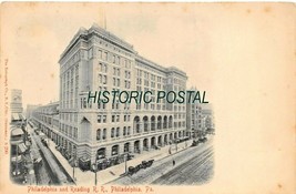  Philadelphia &amp; Reading Railroad TERMINAL~1900s Bas Relief Photo Postcard - £4.96 GBP
