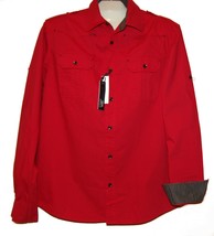 Xios Mens Red Blouse Cotton Size XL  NEW - £21.42 GBP