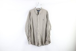 Vintage 90s Ralph Lauren Mens XL Gingham Plaid Collared Button Down Shirt Cotton - £31.62 GBP