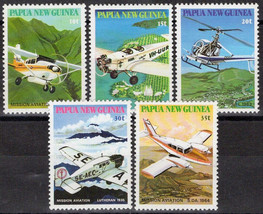 ZAYIX - Papua New Guinea 540-544 MNH Planes of Missionaries Religion   072922S61 - £1.48 GBP