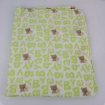 Child of Mine B-A-B-Y Fleece w Puppy Dogs Bears Green Baby Boy Blanket EUC - £11.99 GBP