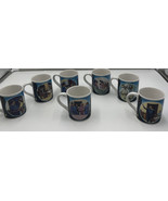7 Honeymooners Coffee Mugs 1989 Hamilton Collection - £69.62 GBP