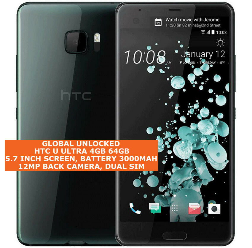 Primary image for HTC U ULTRA 4gb 64gb Quad-Core 12mp Fingerprint Id 5.7" Android LTE Smartphone